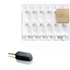 Martellato Siliconen IJsjesmal Classic (12x) +50stk.* Ijs En Dessert Vormen|Bakvormen Siliconen