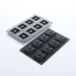 Martellato Siliconen Vorm Cube 50x50mm (8) Set/2*** Bakvormen Siliconen|Ijs En Dessert Vormen