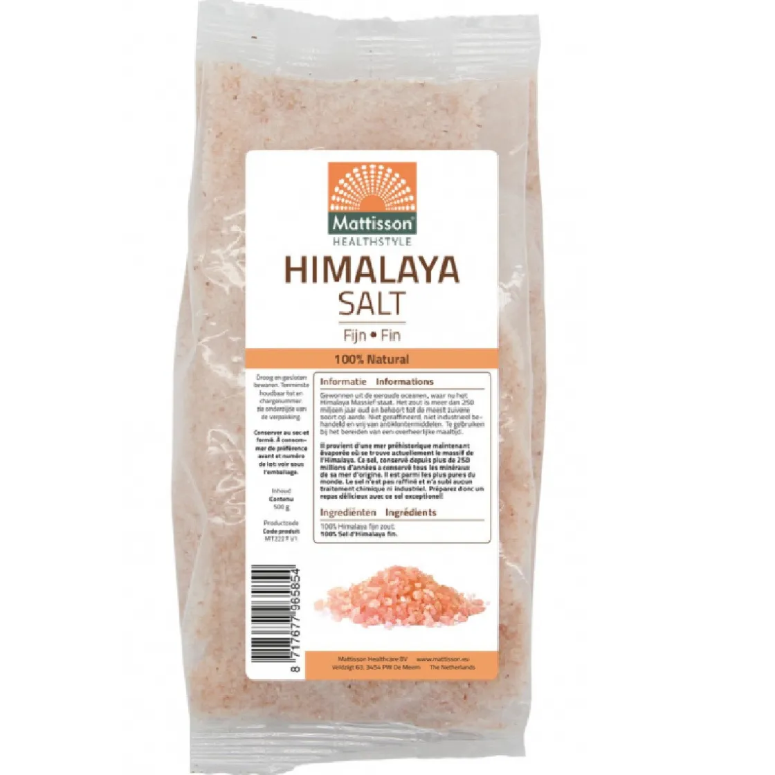 Mattisson Himalaya Zout Fijn 500g* Suiker En Zout