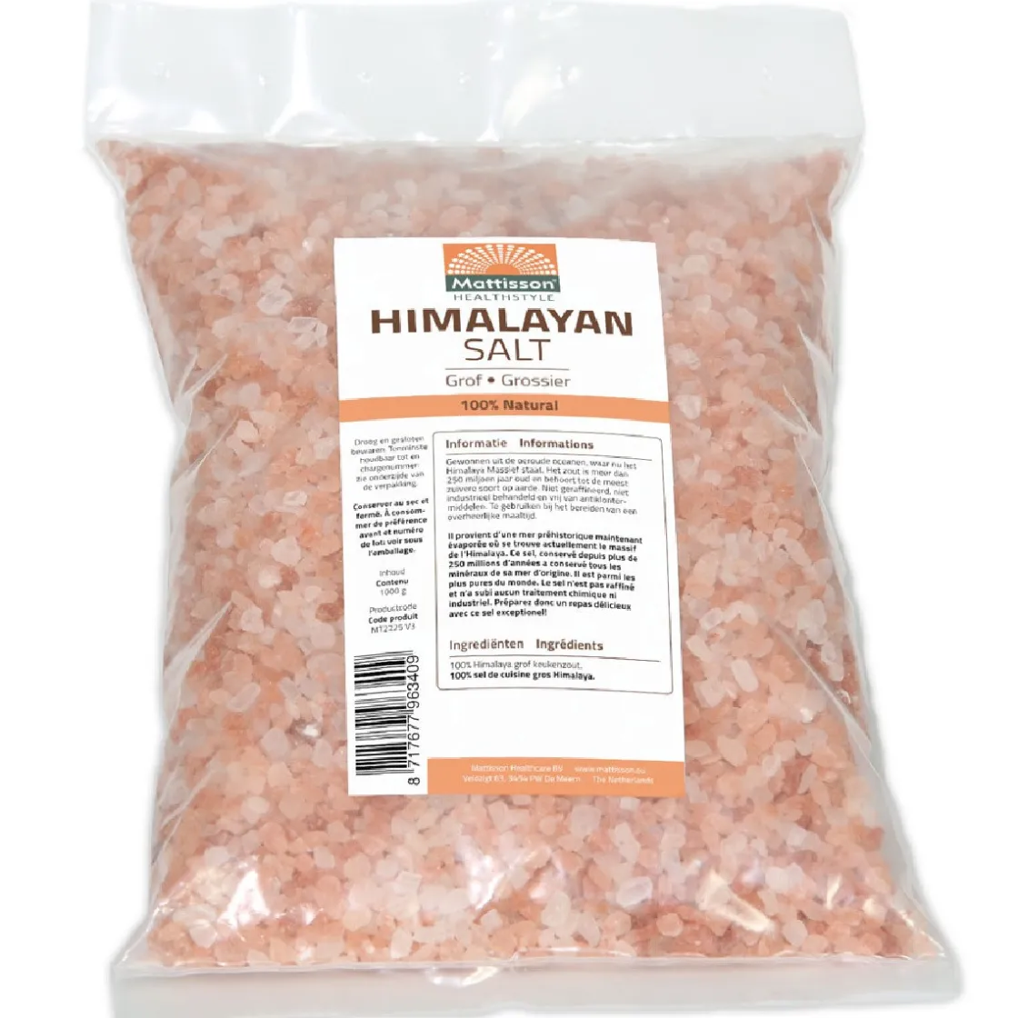 Mattisson Himalaya Zout Grof 1kg* Suiker En Zout