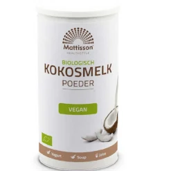Mattisson Kokosmelk Poeder Biologisch 200g* Hulpstoffen