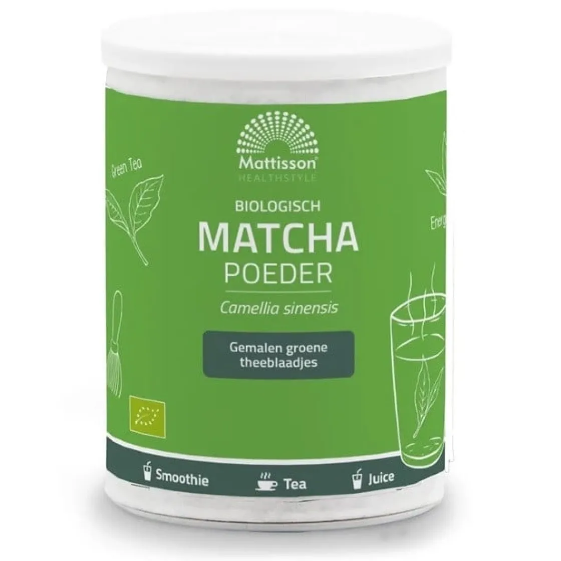 Mattisson Matcha Poeder Biologisch 125g* Smaakstoffen