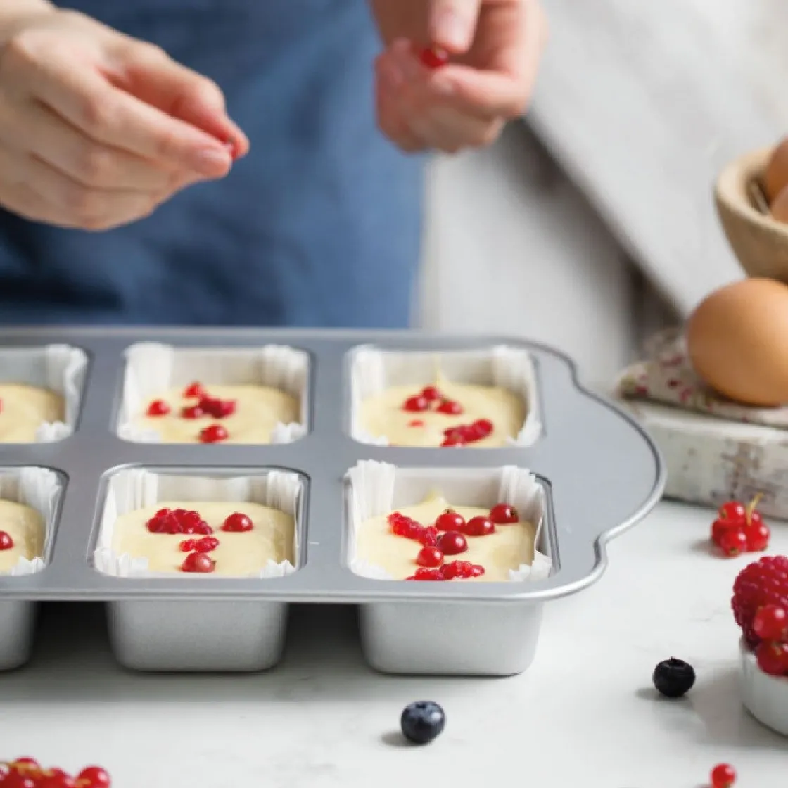 Decora Mini Plumcake Bakvorm 9,5x6,3cm 8st.* Rechthoekige Bakvormen