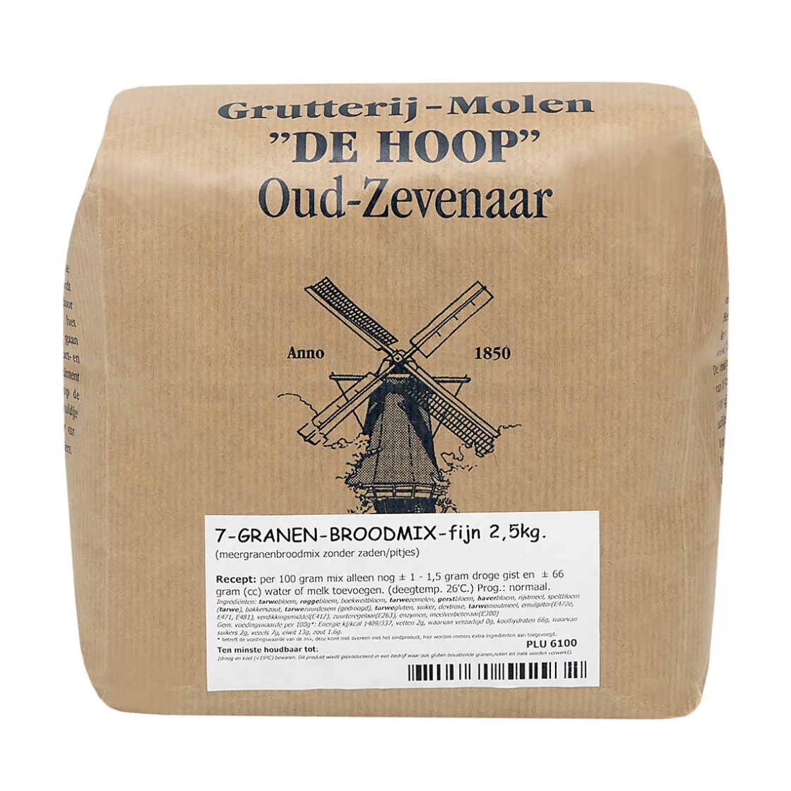 Molen de Hoop 7 Granen Broodmix Fijn 2,5kg* Broodmixen|Bekijk Alle Mixen