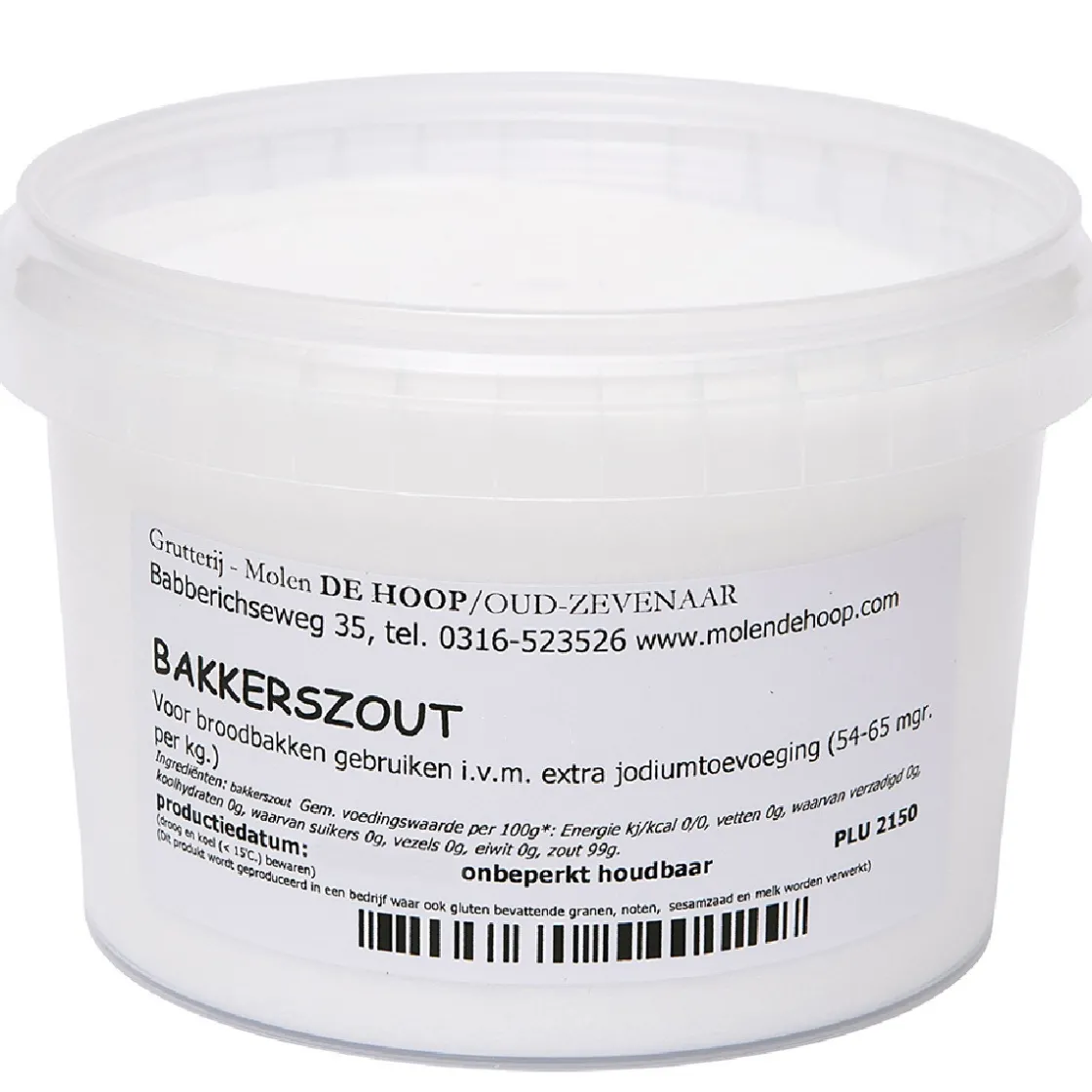 Molen de Hoop Bakkerszout 500g (voor brood en banket)* Suiker En Zout