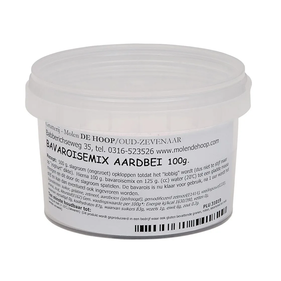 Molen de Hoop Bavarois Aardbei 100gr* Dessertmixen|Bavarois