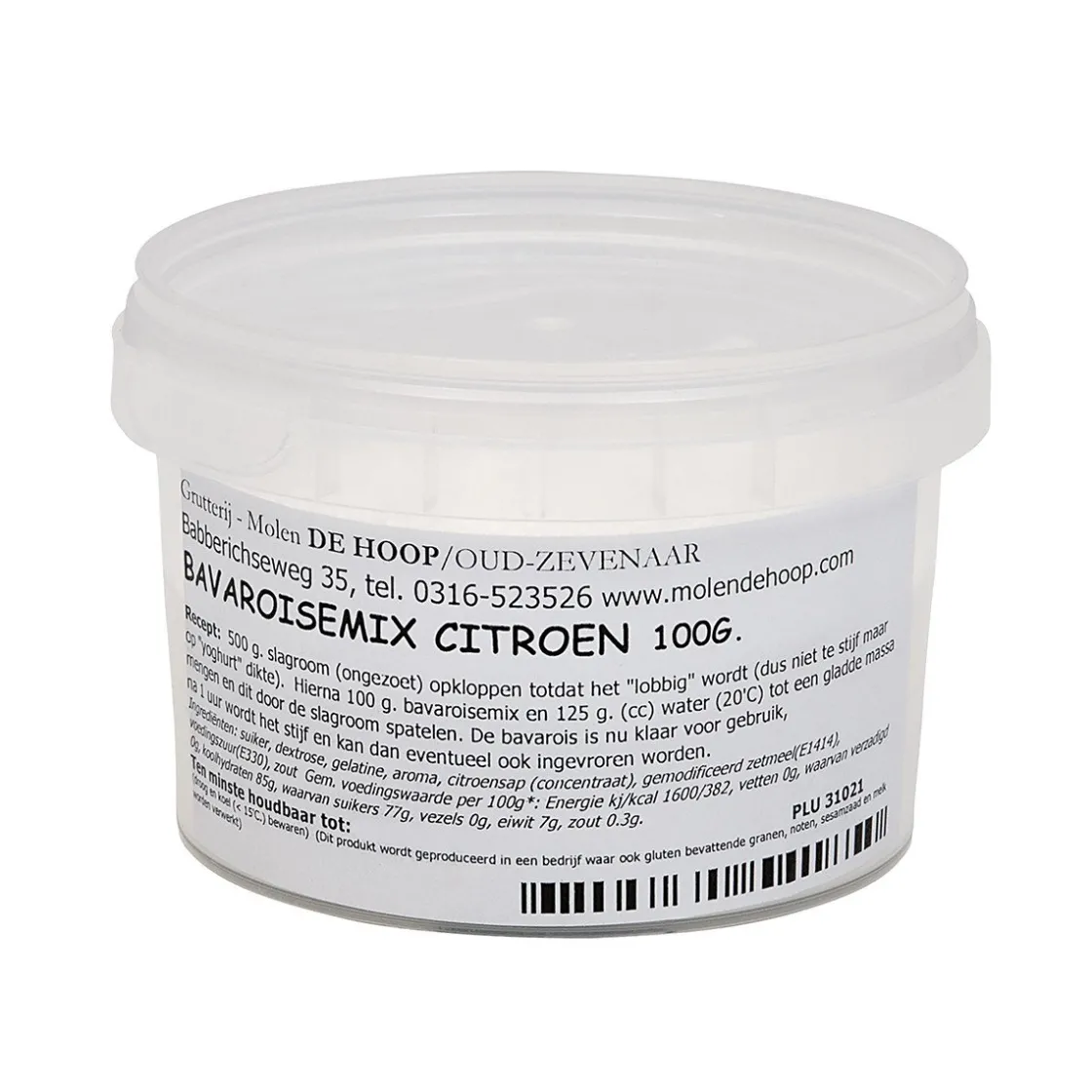 Molen de Hoop Bavarois Citroen 100gr* Dessertmixen|Bavarois