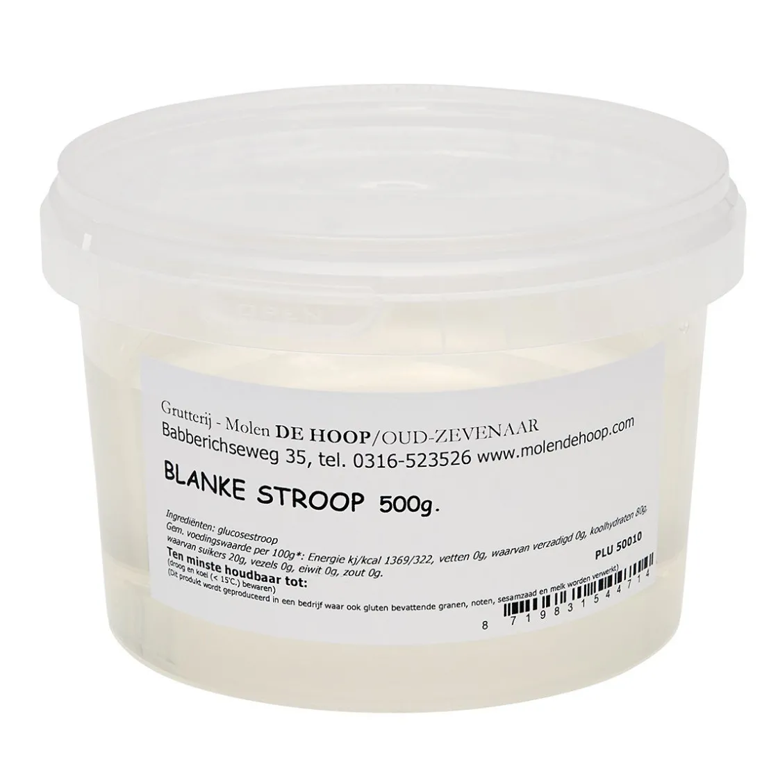 Molen de Hoop Blanke Stroop 500gr* Suiker En Zout|Hulpstoffen