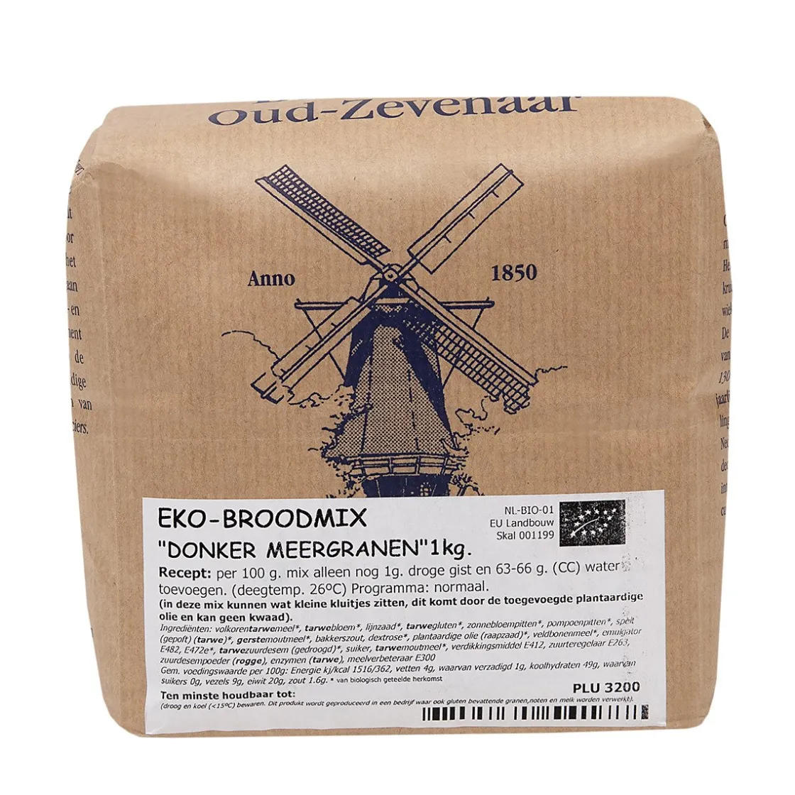 Molen de Hoop Broodmix EKO (Donker Meergranen) 1kg* Broodmixen|Bekijk Alle Mixen