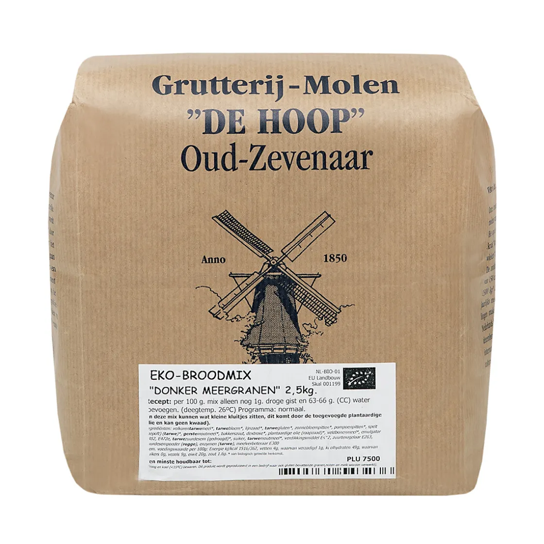 Molen de Hoop Broodmix EKO (Donker Meergranen) 2,5kg* Broodmixen|Bekijk Alle Mixen