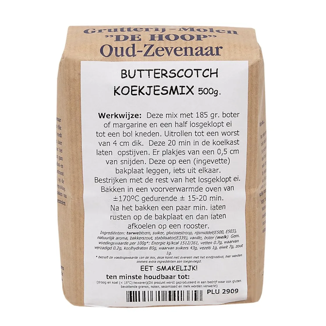 Molen de Hoop Butterscotch koekjesmix 500gr* Koekmixen|Bekijk Alle Mixen