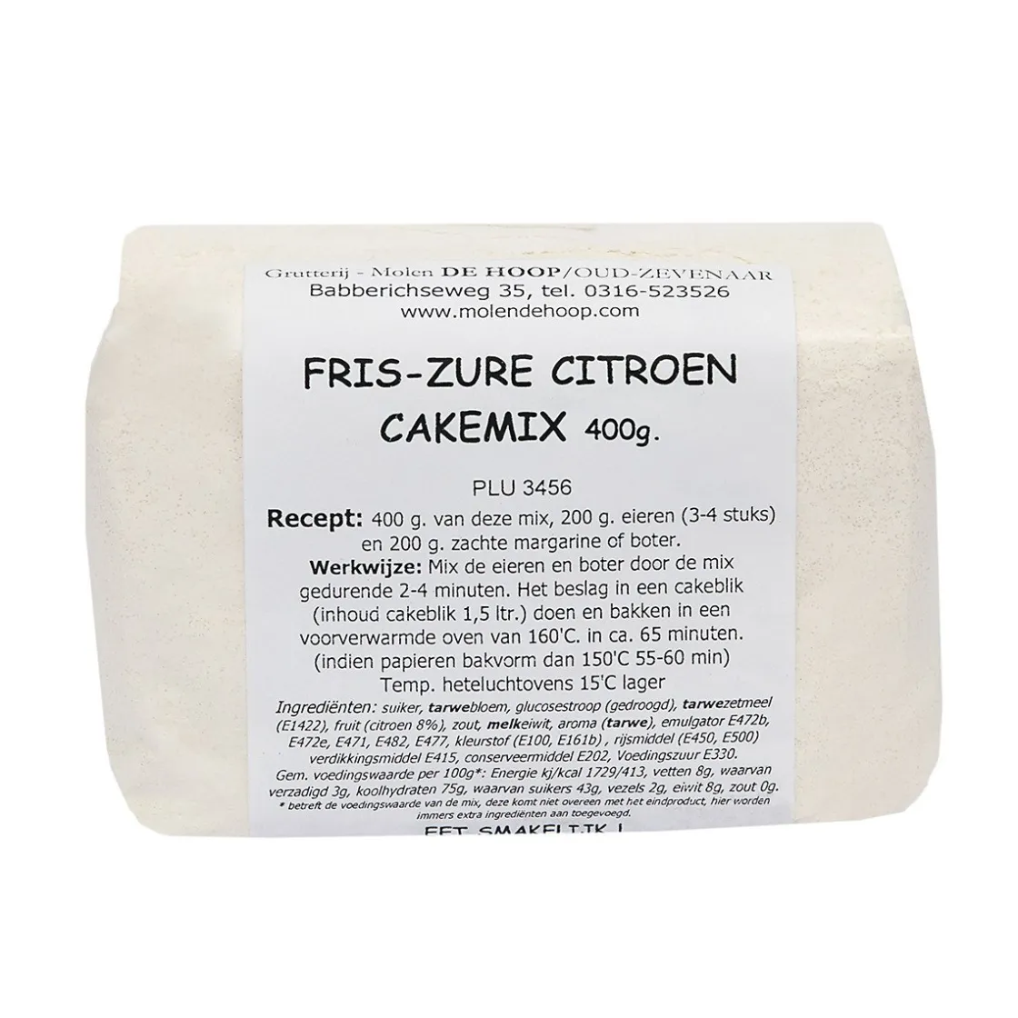 Molen de Hoop Fris-Zure Citroen Cakemix 400gr* Banketmixen|Bekijk Alle Mixen