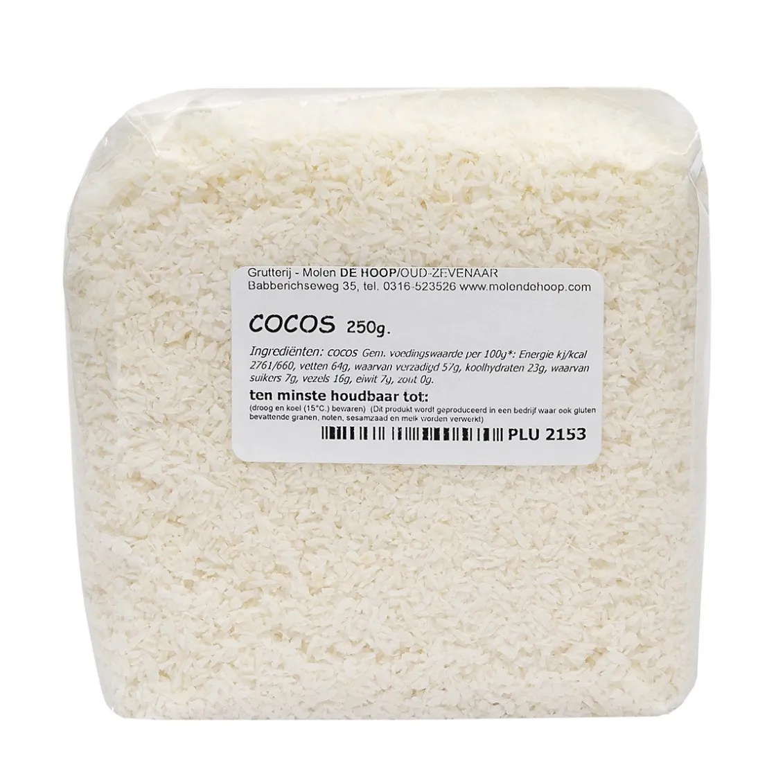 Molen de Hoop Geraspte Kokos 250gr* Zaden, Granen, Noten En Vruchten