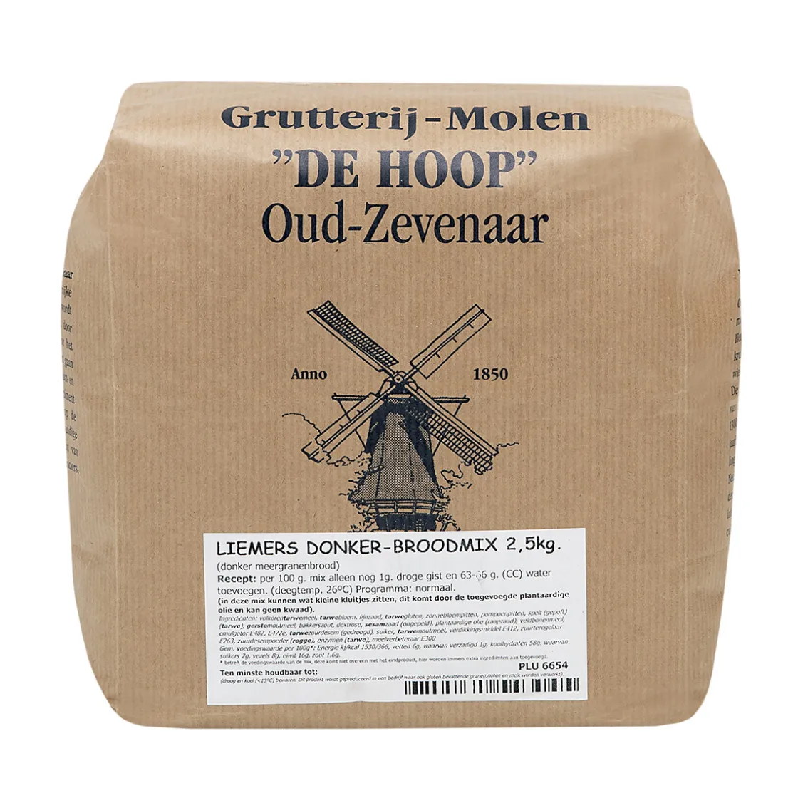 Molen de Hoop Liemers Donker Broodmix 2,5kg* Broodmixen|Bekijk Alle Mixen