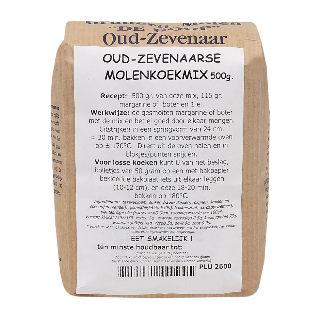 Molen de Hoop Oud Zevenaarse Molenkoekmix 500gr* Koekmixen|Bekijk Alle Mixen