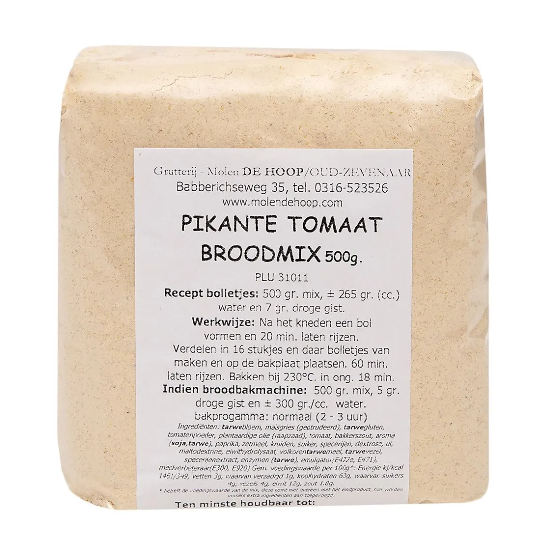 Molen de Hoop Pikante Tomaat Broodmix 500 gr* Broodmixen|Bekijk Alle Mixen