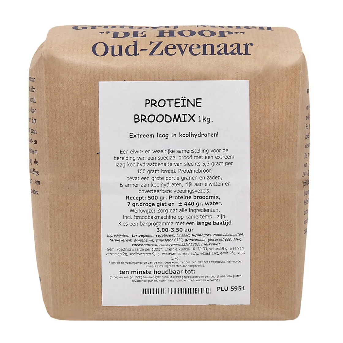 Molen de Hoop Proteïne Broodmix (Koolhydraatarm) 1kg* Broodmixen|Bekijk Alle Mixen