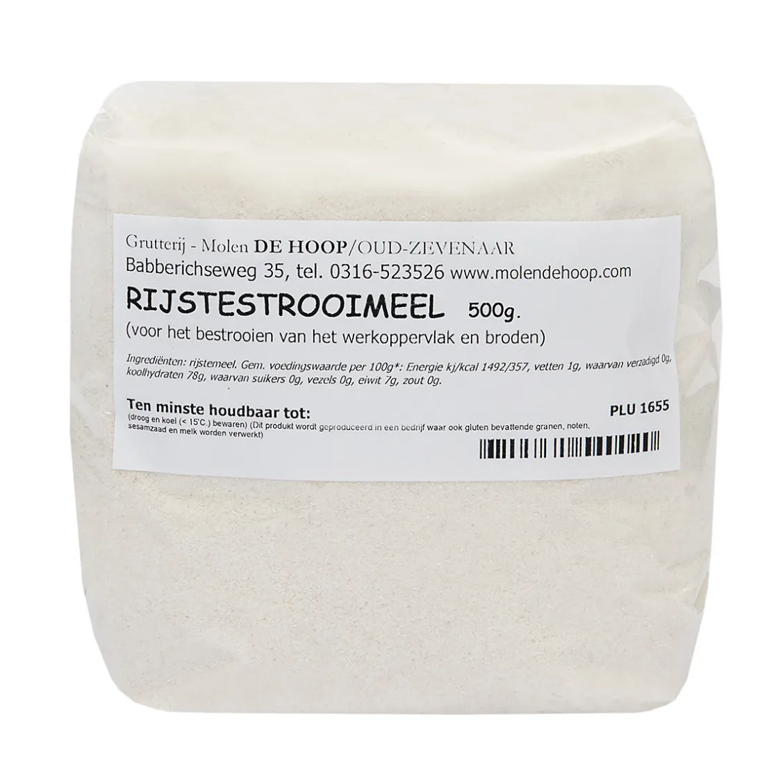 Molen de Hoop Rijstestrooimeel 500gr* Bloem En Meel