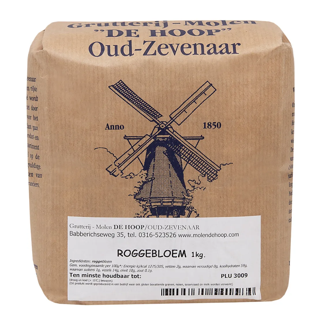 Molen de Hoop Roggebloem 1kg* Bloem En Meel