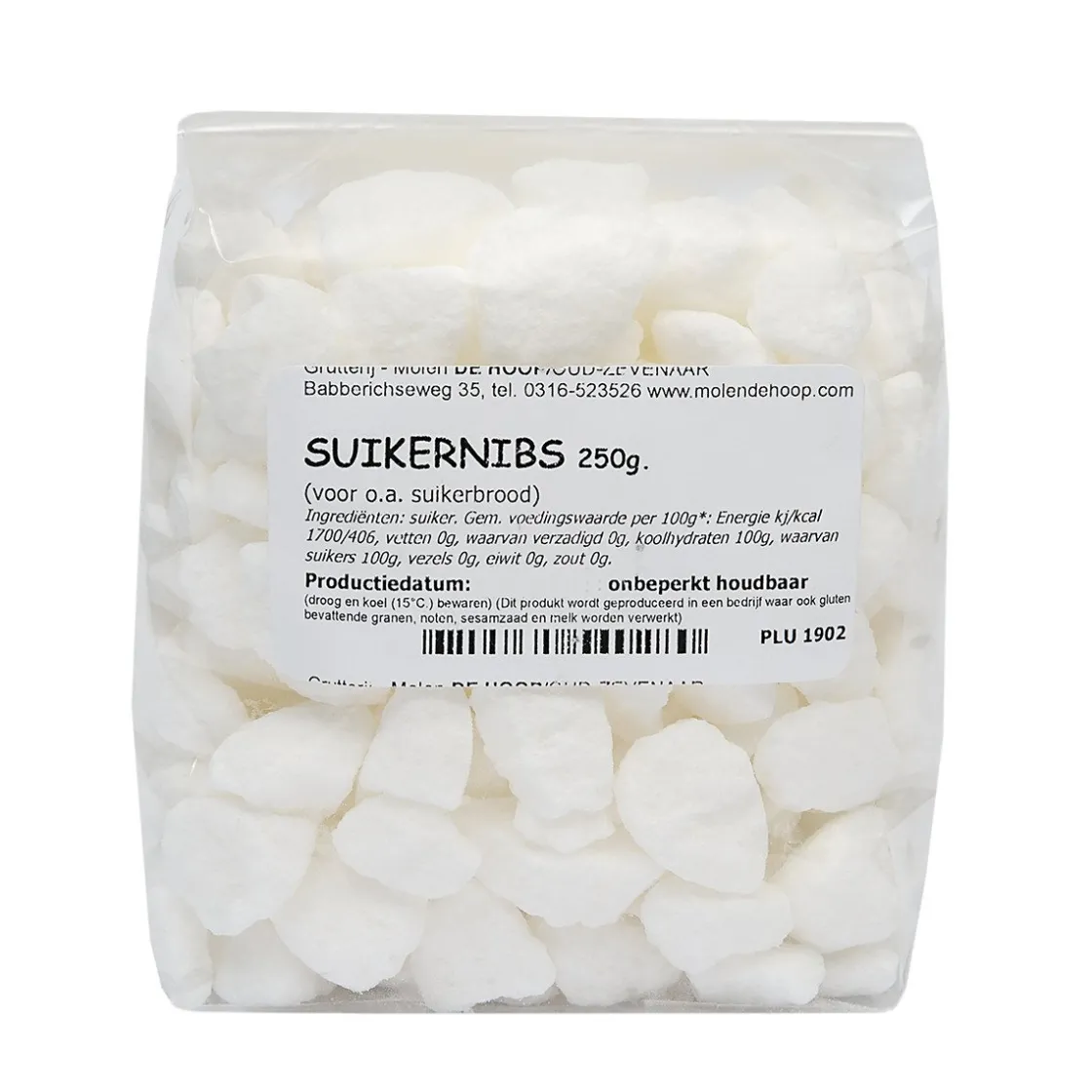 Molen de Hoop Suikernibs 250gr* Suiker En Zout