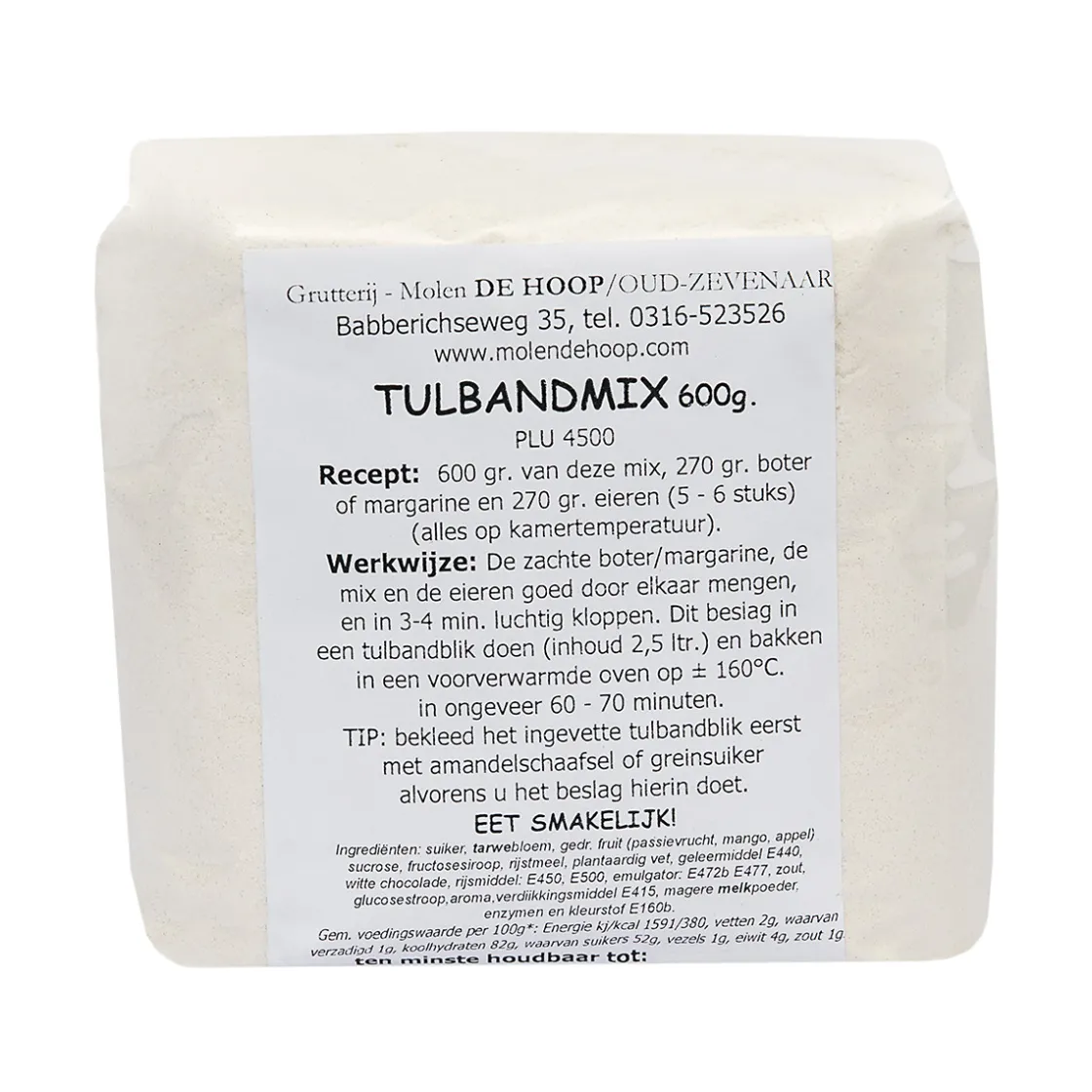 Molen de Hoop Tulbandmix 600gr* Banketmixen|Bekijk Alle Mixen