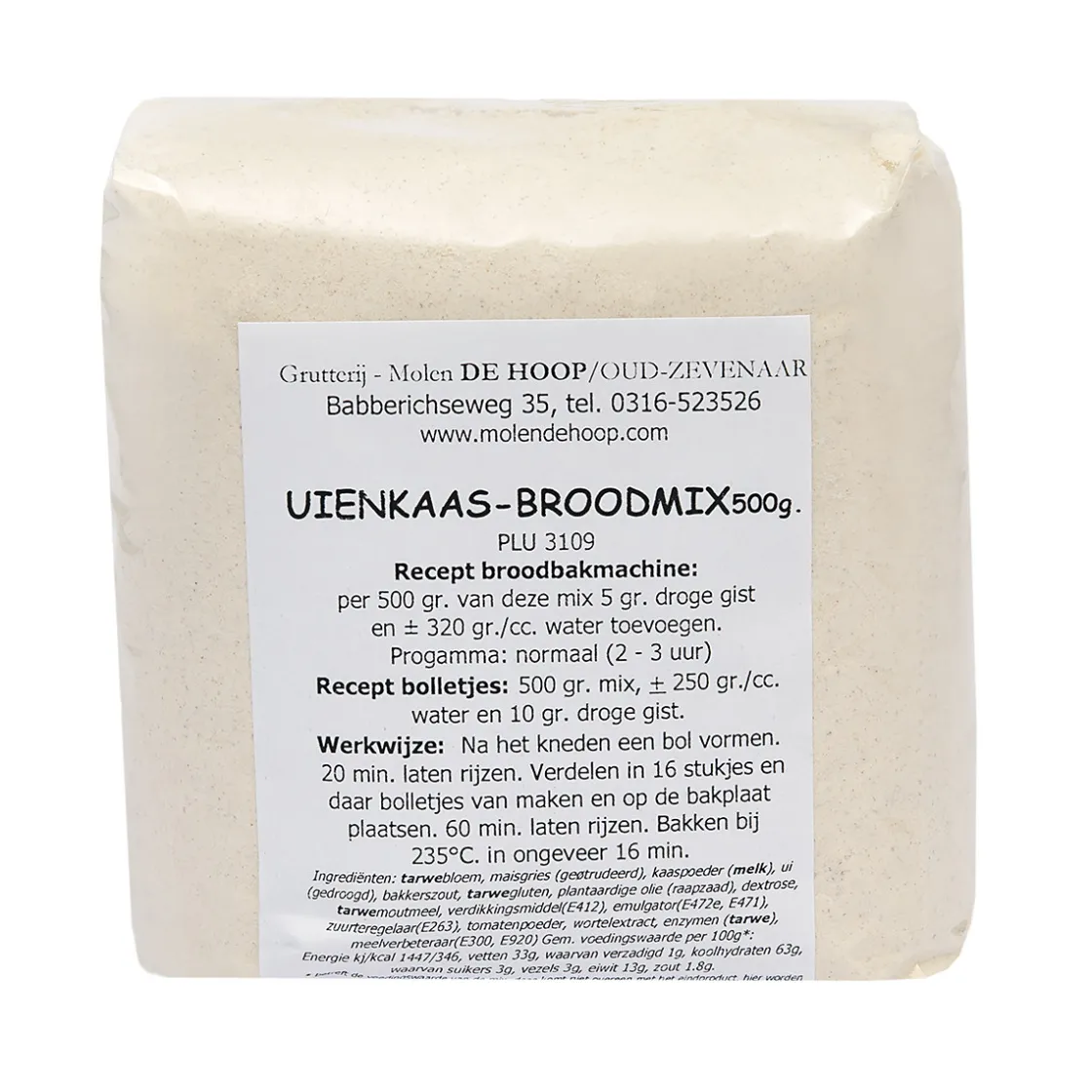 Molen de Hoop Uien/Kaas Broodmix 500gr* Broodmixen|Bekijk Alle Mixen