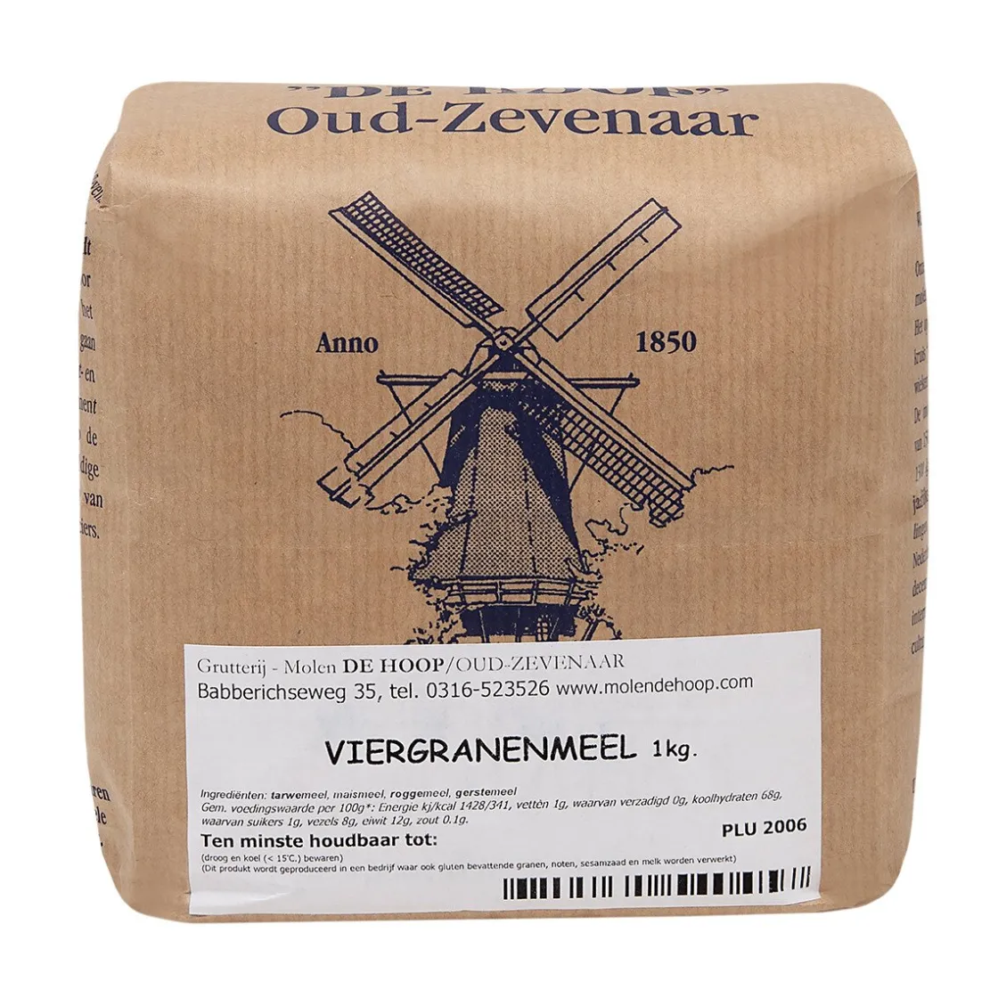Molen de Hoop Viergranenmeel 1kg* Bloem En Meel