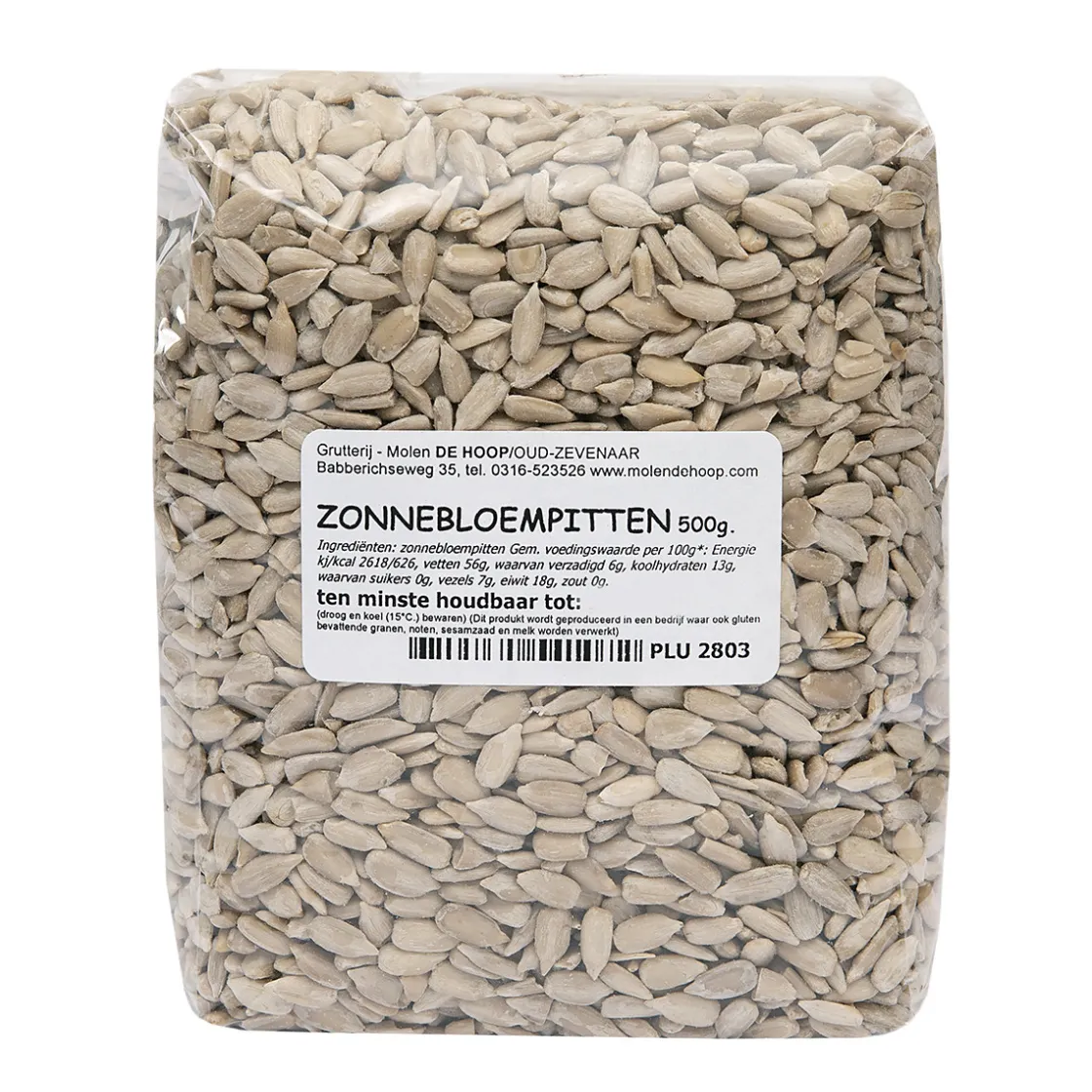 Molen de Hoop Zonnebloempitten 500gr* Zaden, Granen, Noten En Vruchten