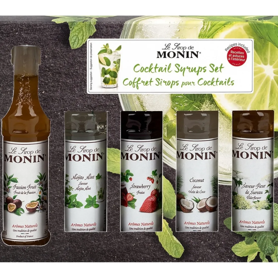 Monin Siroop Set Cocktail 5x50ml* Smaakstoffen