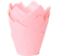 House of Marie Muffin Cups HoM Tulp Baby Roze 36st.* Bakvormen Papier