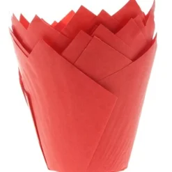 House of Marie Muffin Cups HoM Tulp Rood 36st.* Bakvormen Papier
