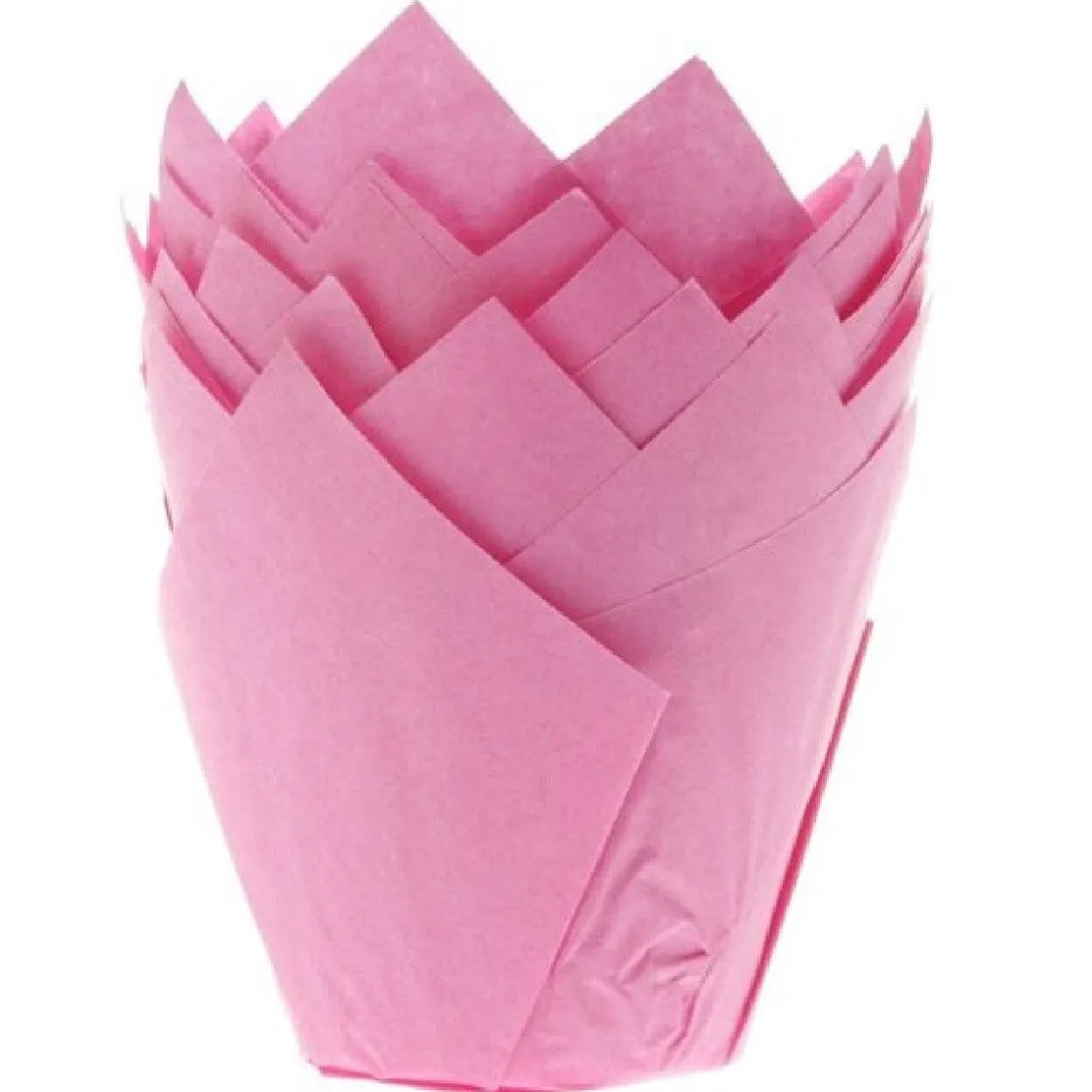 House of Marie Muffin Cups HoM Tulp Roze 36st.* Bakvormen Papier