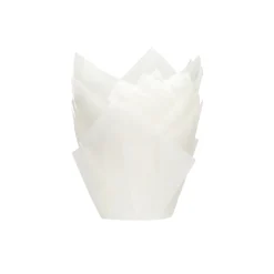 House of Marie Muffin Cups HoM Tulp Wit 200st.* Bakvormen Papier