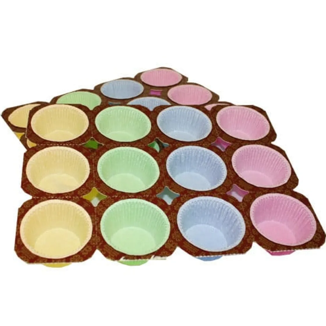 Overig Muffin/Cupcake Tray papier gekleurd set 2x12 vormpjes* Bakvormen Papier