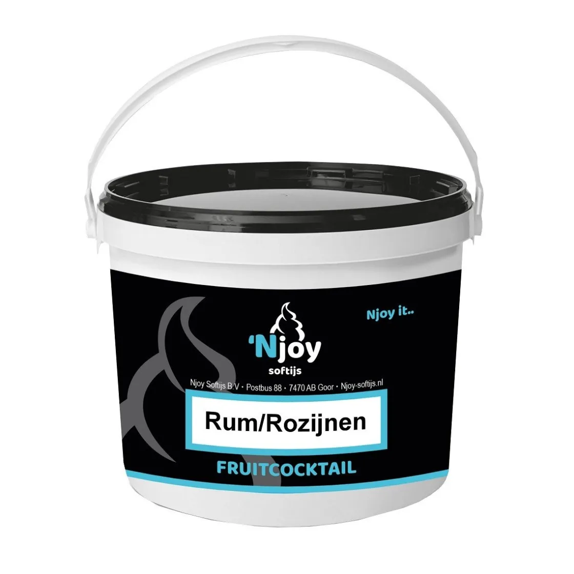 Njoy Fruitcocktail Rum/Rozijnen (1kg)* Fruit En Vanille|Toppings