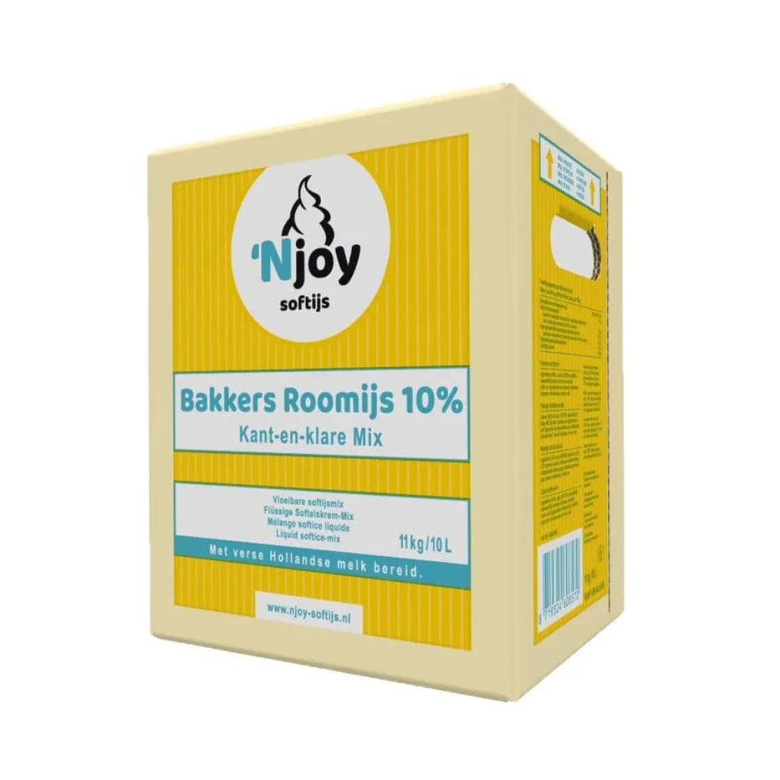 Njoy IJsmix Vloeibaar K+K Bakkers Roomijs 10% (10 liter)* Ijsmixen