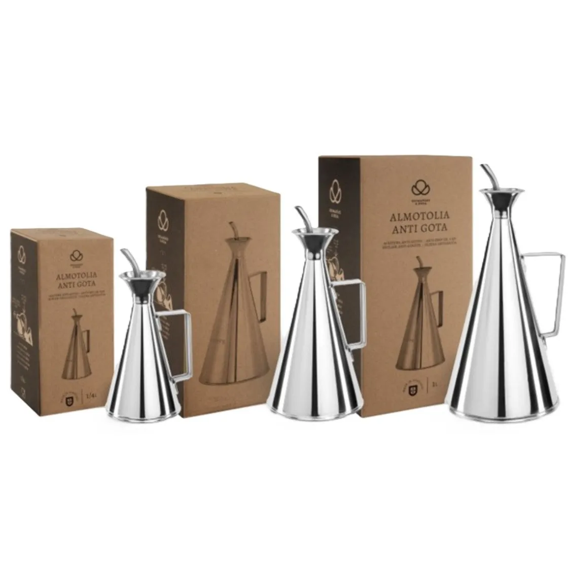 Overig No-drip Olie/Azijnfles RVS 0,5L* Bakhulpmiddelen