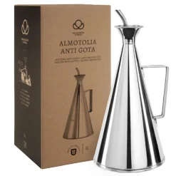 Overig No-drip Olie/Azijnfles RVS 1L* Bakhulpmiddelen