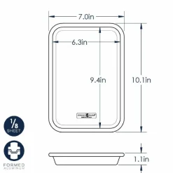 Nordic Ware Bakplaat 24x16x2,8cm* Rechthoekige Bakvormen