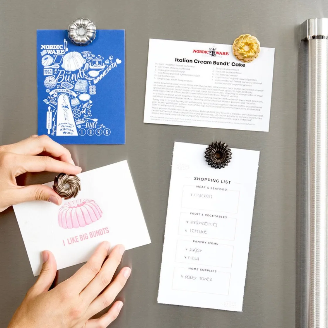 Nordic Ware Bundt Magneten Set/4* Bakhulpmiddelen