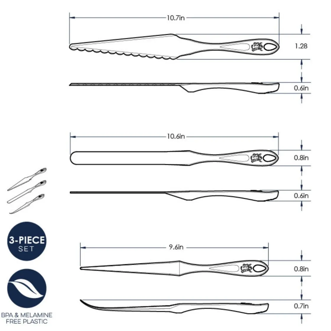 Nordic Ware Finishing Tool Kit 3st* Paletmessen|Messen En Zagen