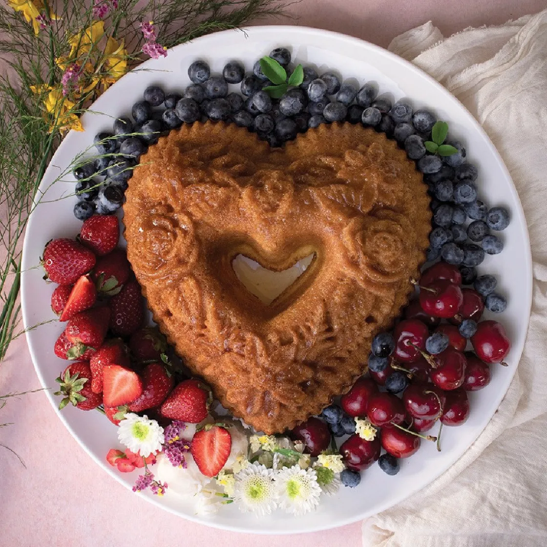 Nordic Ware Floral Heart Tulband Bakvorm* Speciale Bakvormen