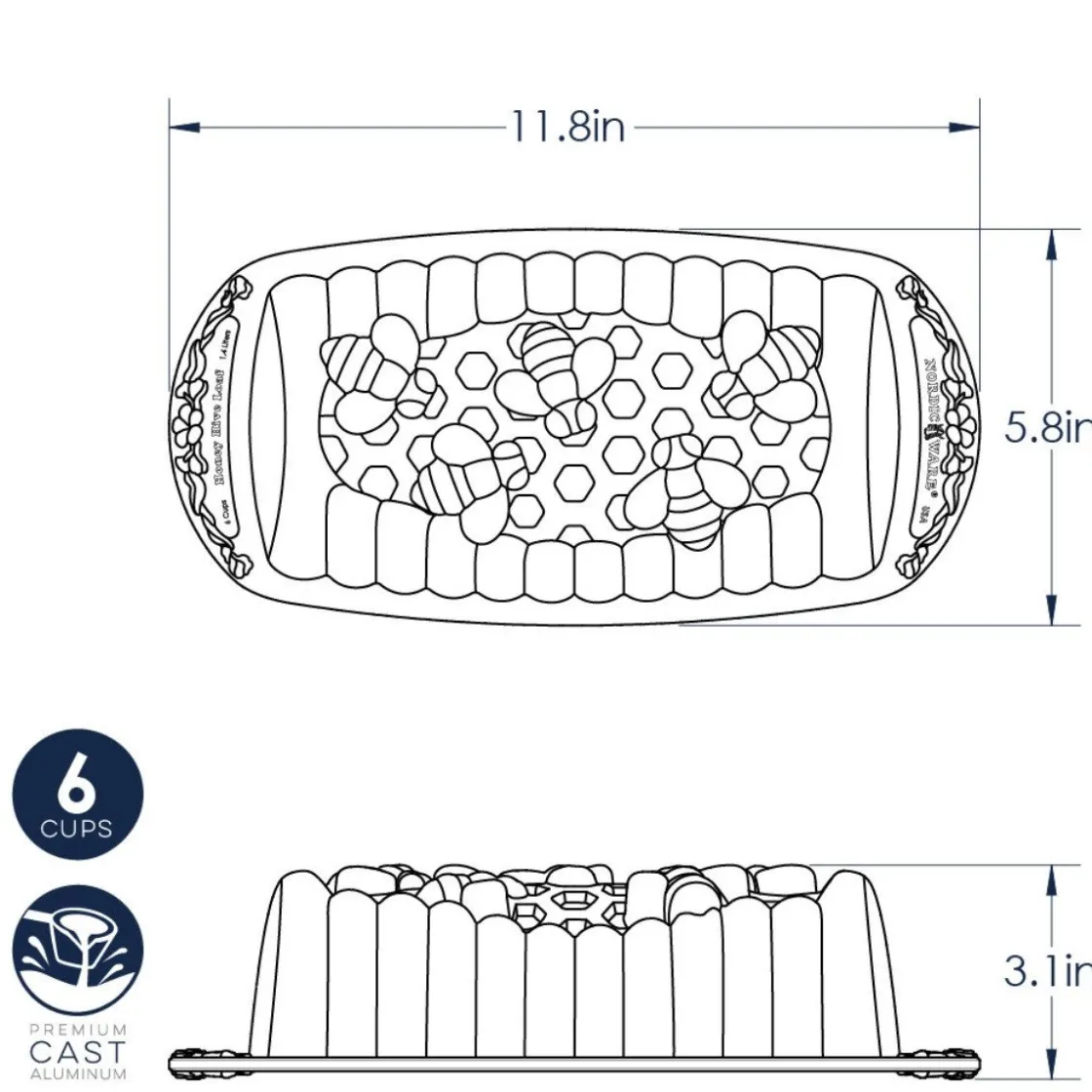 Nordic Ware Honingraat Bijen Bakvorm* Speciale Bakvormen