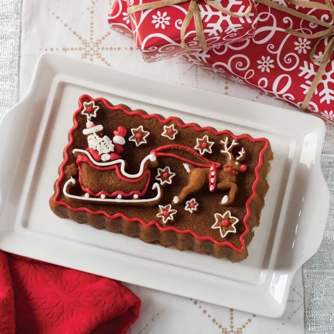 Nordic Ware Kerstman met Slee Bakvorm* Speciale Bakvormen