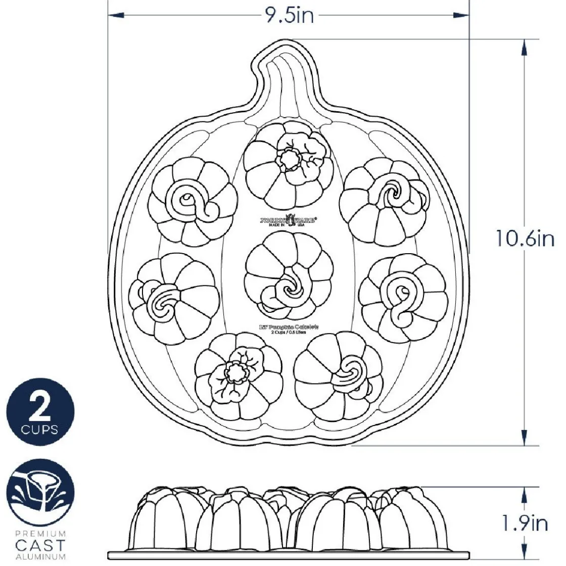 Nordic Ware Kleine Pompoenen Bakvorm* Speciale Bakvormen