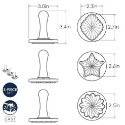 Nordic Ware Koekjesstempel Pretty Pleated Set/3* Figuur Stekers