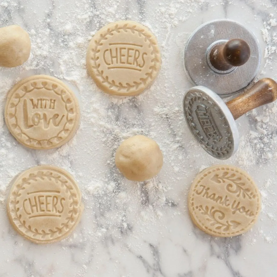 Nordic Ware Koekjesstempel Greetings Set/3* Figuur Stekers