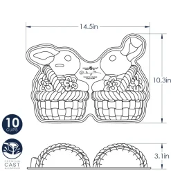 Nordic Ware Paashaas in Mandje Bakvorm* Speciale Bakvormen