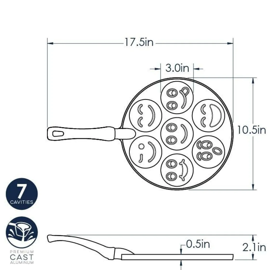 Nordic Ware Pancake Pan Smiley* Speciale Bakvormen