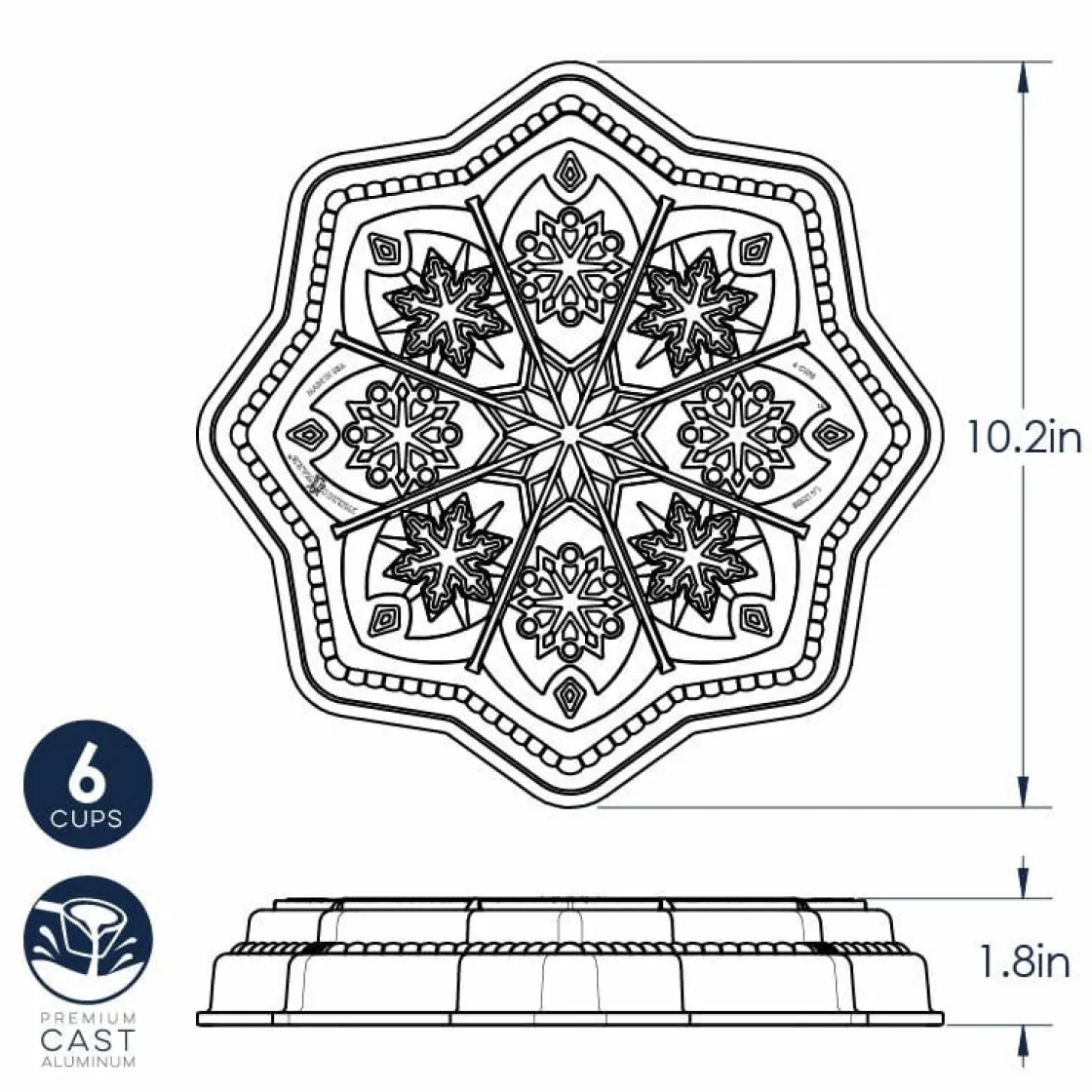 Nordic Ware Sneeuwvlok Bakvorm* Speciale Bakvormen